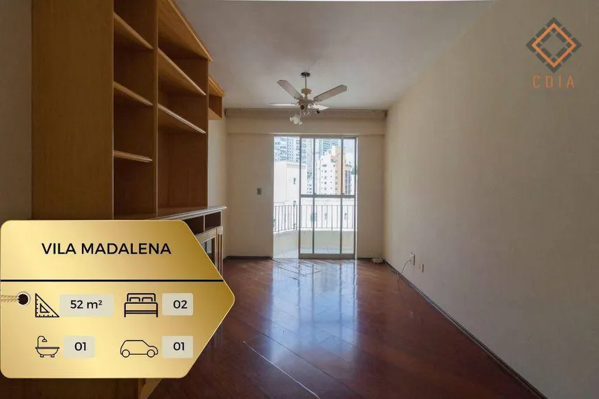 Foto 1 de Apartamento com 2 Quartos à venda, 52m² em Vila Madalena, São Paulo
