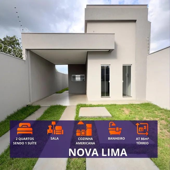 Foto 1 de Casa com 2 Quartos à venda, 79m² em Nova Lima, Campo Grande