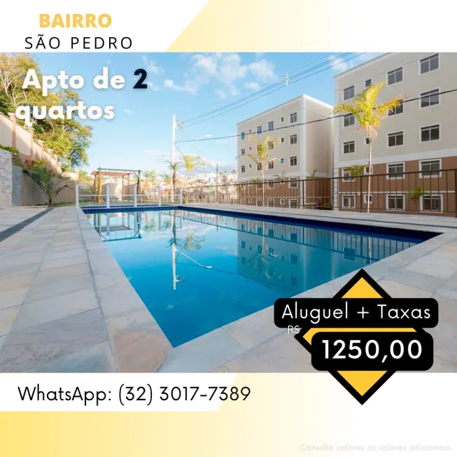 Foto 1 de Apartamento com 2 Quartos para alugar, 48m² em São Pedro, Juiz de Fora