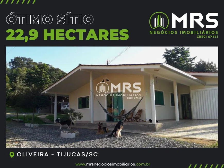 Foto 1 de Fazenda/Sítio com 3 Quartos à venda, 400m² em Oliveiras, Tijucas