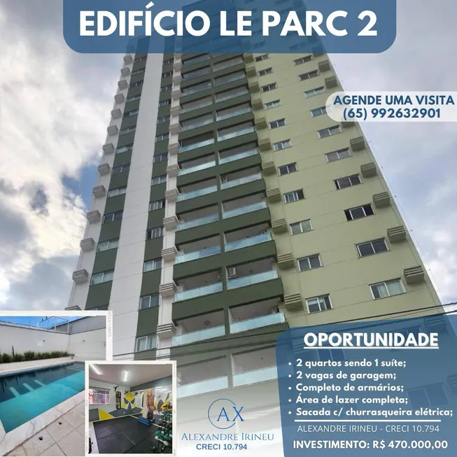 Foto 1 de Apartamento com 2 Quartos à venda, 76m² em Jardim das Américas, Cuiabá