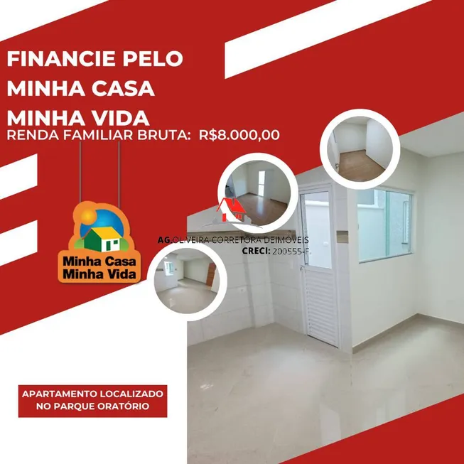 Foto 1 de Apartamento com 2 Quartos à venda, 58m² em Parque Oratorio, Santo André