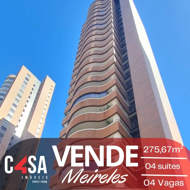 Foto 1 de Apartamento com 4 Quartos à venda, 275m² em Meireles, Fortaleza