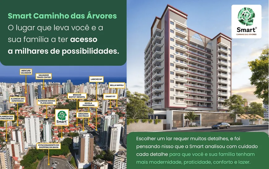 Foto 1 de Apartamento com 1 Quarto à venda, 36m² em Caminho Das Árvores, Salvador