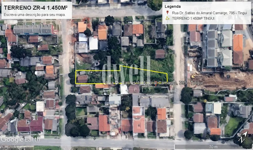 Foto 1 de Lote/Terreno à venda, 1450m² em Tingui, Curitiba