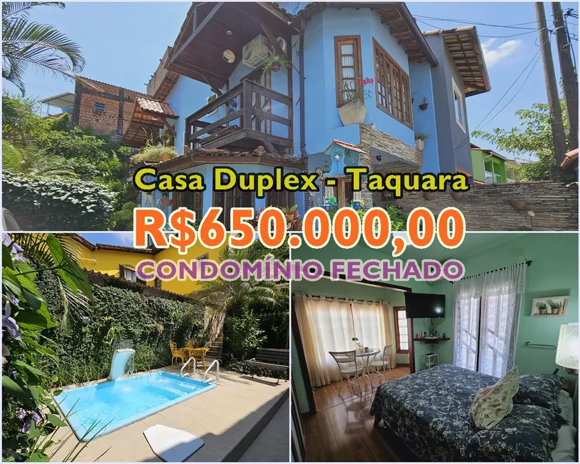 Foto 1 de Casa de Condomínio com 2 Quartos à venda, 180m² em Taquara, Rio de Janeiro