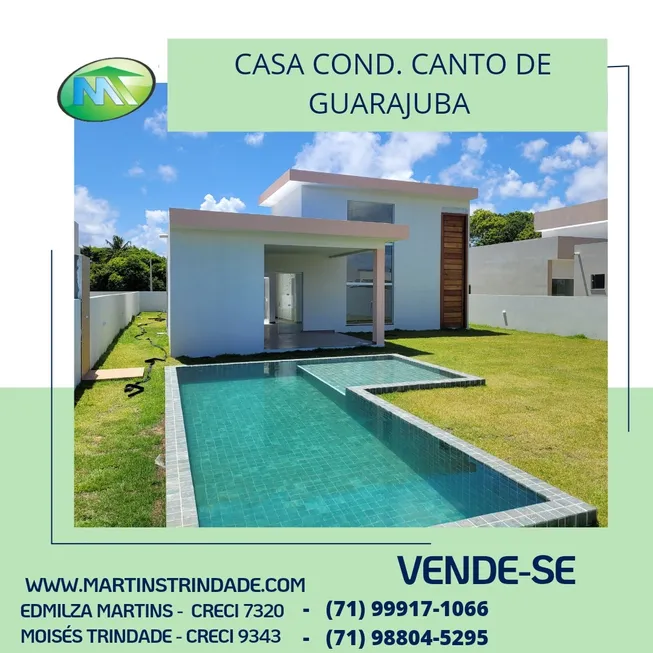 Foto 1 de Casa de Condomínio com 3 Quartos à venda, 250m² em Guarajuba, Camaçari
