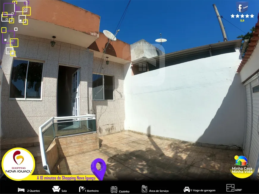 Foto 1 de Casa com 2 Quartos à venda, 60m² em Valverde, Nova Iguaçu