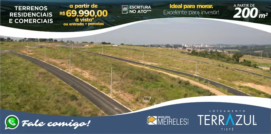 Foto 1 de Lote/Terreno à venda, 200m² em Bela Vista, Tietê