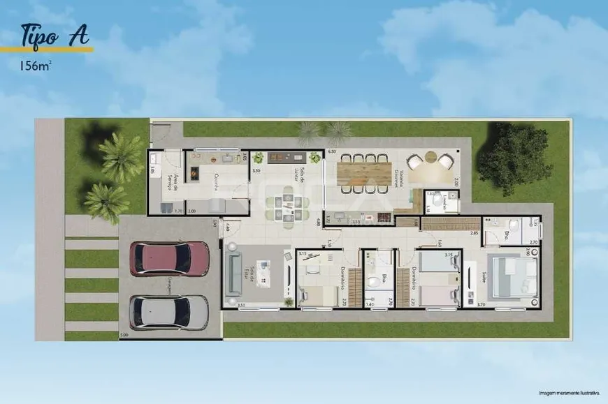 Foto 1 de Casa de Condomínio com 3 Quartos à venda, 155m² em Condominio Fazenda Santa Maria, Cravinhos
