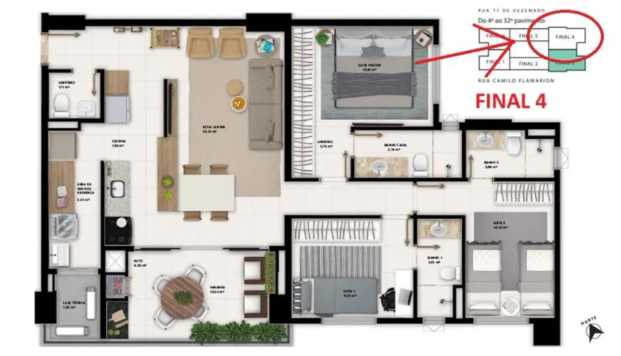 Foto 1 de Apartamento com 3 Quartos à venda, 112m² em Serrinha, Goiânia