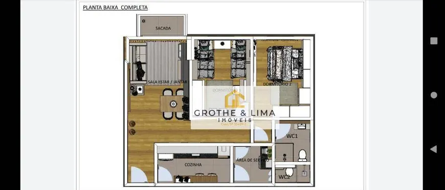 Foto 1 de Apartamento com 2 Quartos à venda, 67m² em Centro, São José dos Campos