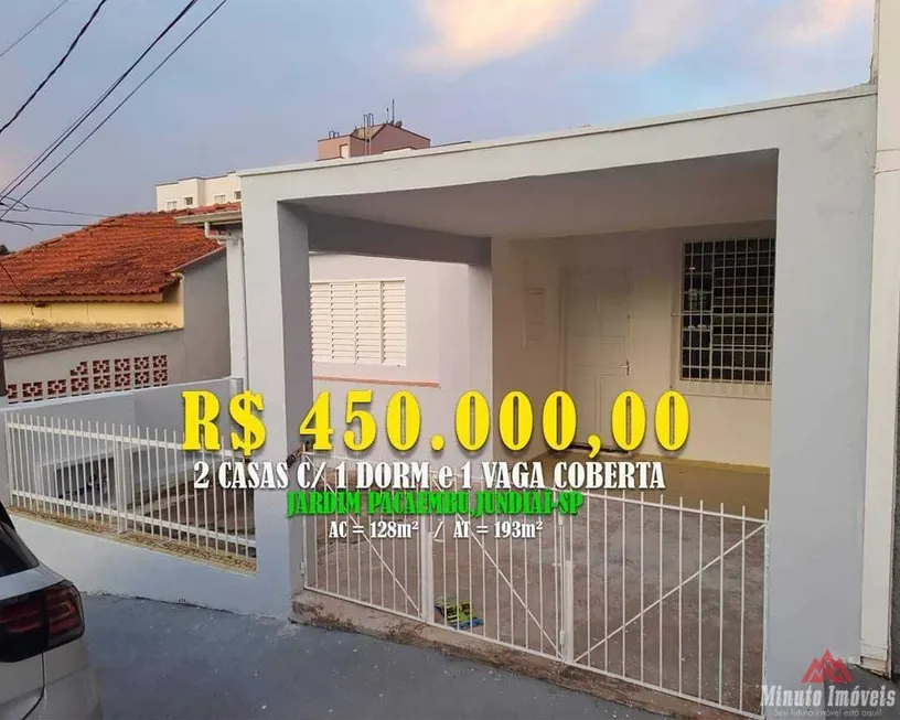 Foto 1 de Casa com 2 Quartos à venda, 128m² em Jardim Pacaembú, Jundiaí