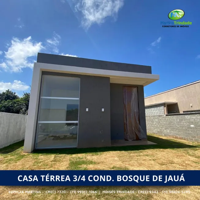 Foto 1 de Casa de Condomínio com 3 Quartos à venda, 150m² em Jauá, Camaçari