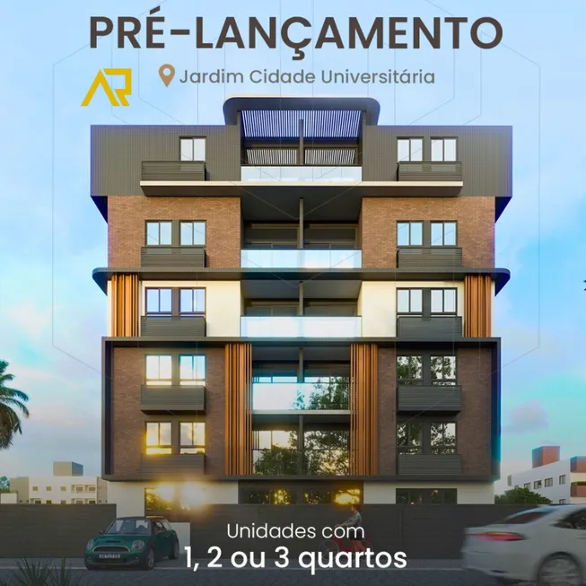 Foto 1 de Apartamento com 1 Quarto à venda, 33m² em Jardim Cidade Universitária, João Pessoa