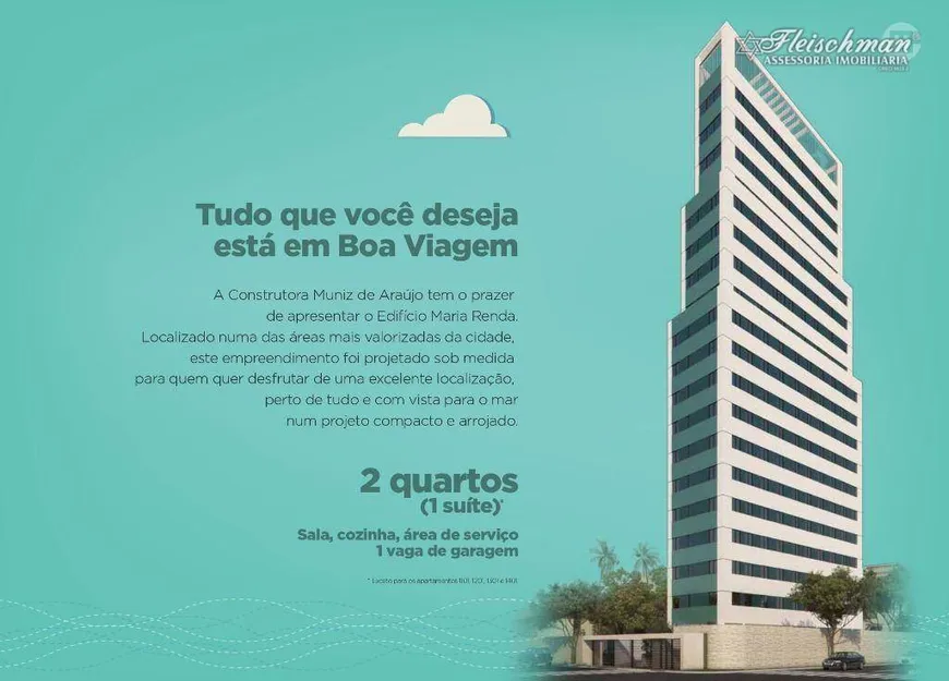 Foto 1 de Apartamento com 2 Quartos à venda, 44m² em Boa Viagem, Recife