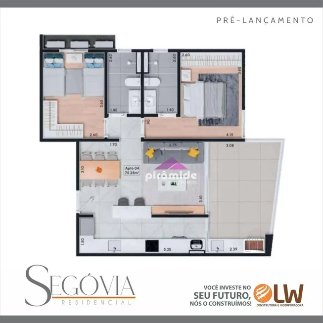 Foto 1 de Apartamento com 2 Quartos à venda, 75m² em Indaiá, Caraguatatuba