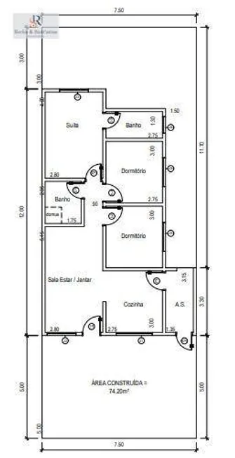 Foto 1 de Casa com 3 Quartos à venda, 74m² em Parque Residencial Sabiás, Indaiatuba