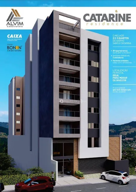 Foto 1 de Apartamento com 3 Quartos à venda, 76m² em Santa Catarina, Juiz de Fora