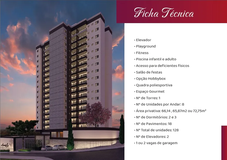 Foto 1 de Apartamento com 3 Quartos à venda, 72m² em Condominio Residencial Colinas do Paratehy, São José dos Campos
