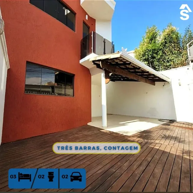 Foto 1 de Casa com 3 Quartos à venda, 100m² em Três Barras, Contagem