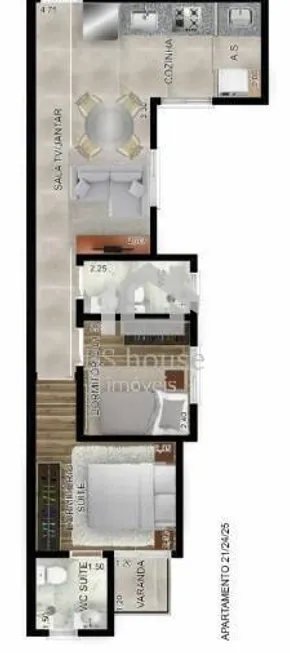 Foto 1 de Apartamento com 2 Quartos à venda, 45m² em Santa Maria, Santo André