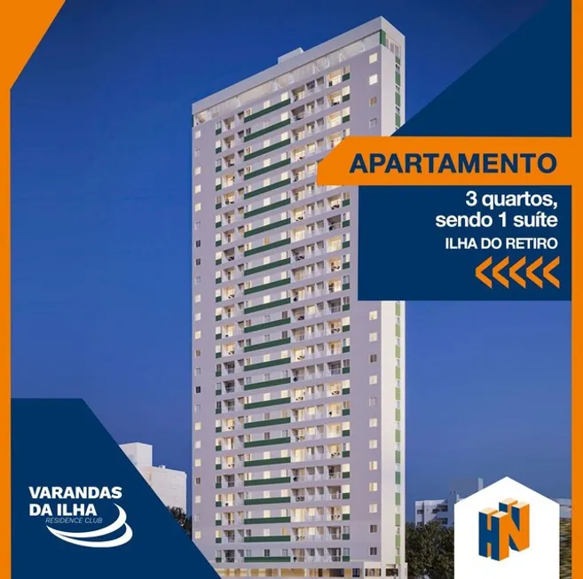 Foto 1 de Apartamento com 3 Quartos à venda, 67m² em Ilha do Retiro, Recife