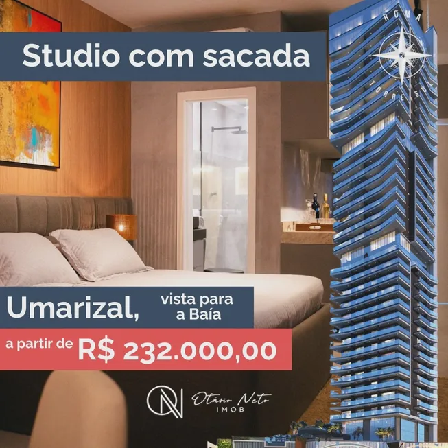 Foto 1 de Apartamento com 1 Quarto à venda, 32m² em Umarizal, Belém
