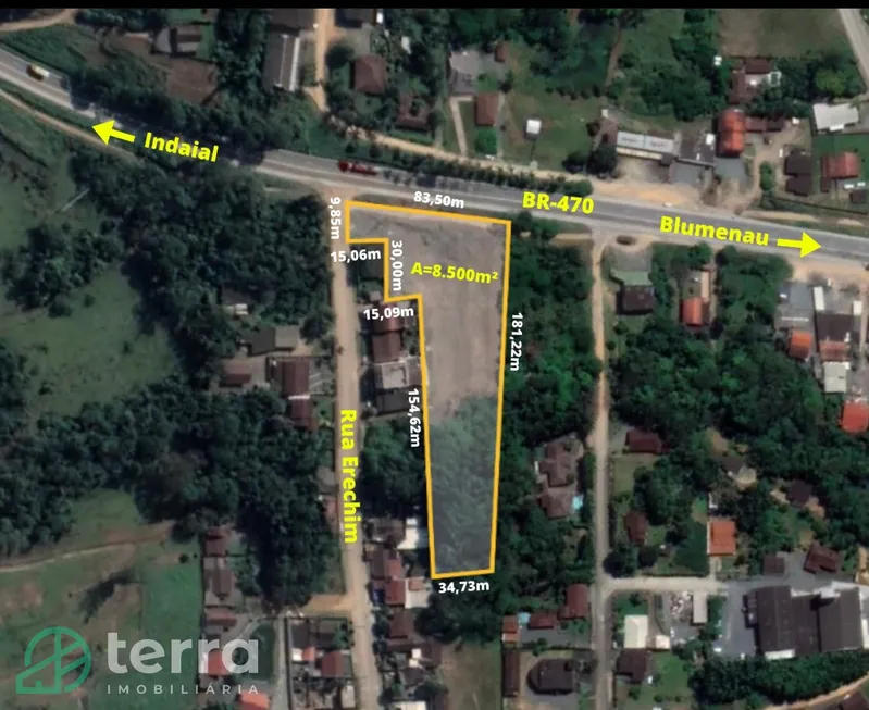 Foto 1 de Lote/Terreno à venda, 8500m² em Encano do Norte, Indaial