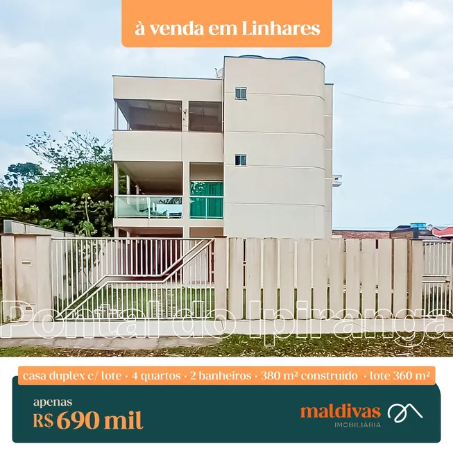 Foto 1 de Sobrado com 7 Quartos à venda, 570m² em Pontal do Ipiranga, Linhares