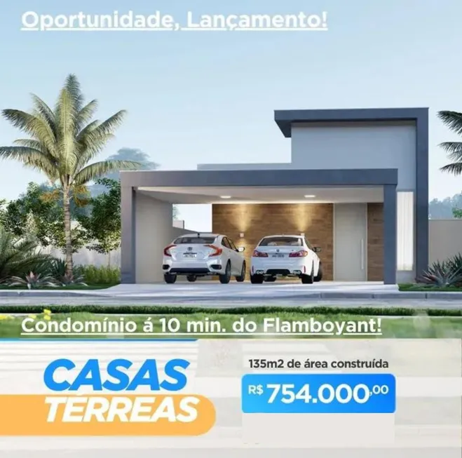 Foto 1 de Casa com 3 Quartos à venda, 135m² em Sítios Santa Luzia, Aparecida de Goiânia