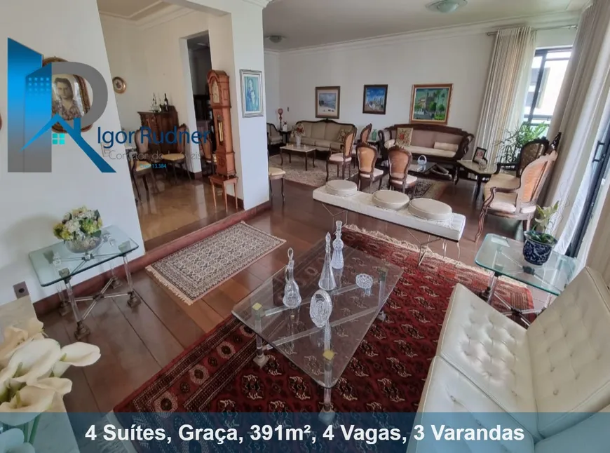 Foto 1 de Apartamento com 4 Quartos à venda, 391m² em Graça, Salvador