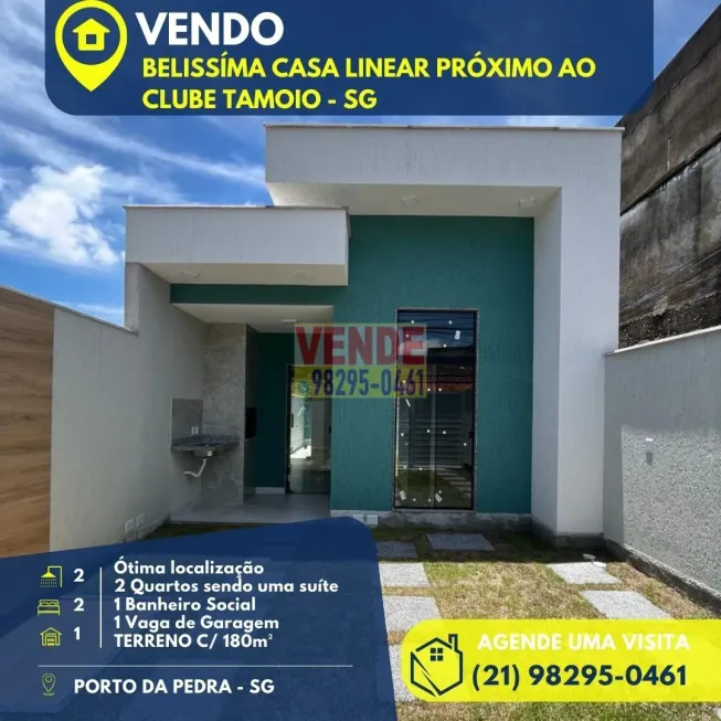 Foto 1 de Casa com 2 Quartos à venda, 75m² em Porto da Pedra, São Gonçalo
