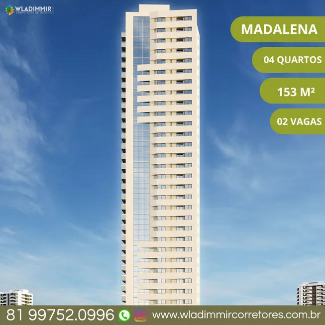 Foto 1 de Apartamento com 4 Quartos à venda, 153m² em Madalena, Recife