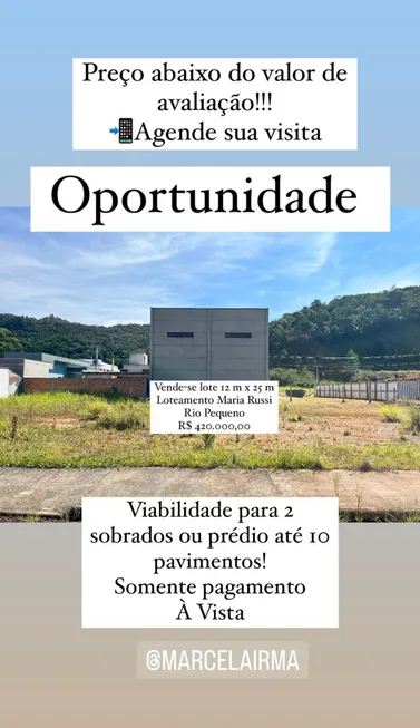 Foto 1 de Lote/Terreno com 1 Quarto à venda, 300m² em Rio Pequeno, Camboriú
