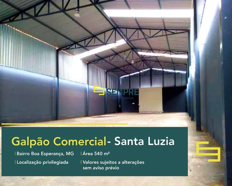 Foto 1 de Galpão/Depósito/Armazém à venda, 500m² em Boa Esperanca, Santa Luzia