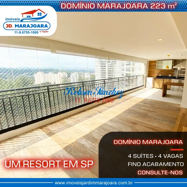 Foto 1 de Apartamento com 4 Quartos para venda ou aluguel, 223m² em Jardim Marajoara, São Paulo