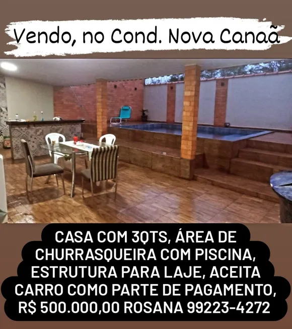 Foto 1 de Casa com 3 Quartos à venda, 100m² em Aponiã, Porto Velho