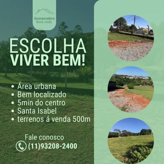 Foto 1 de Lote/Terreno à venda, 500m² em Jardim das Acacias, Santa Isabel