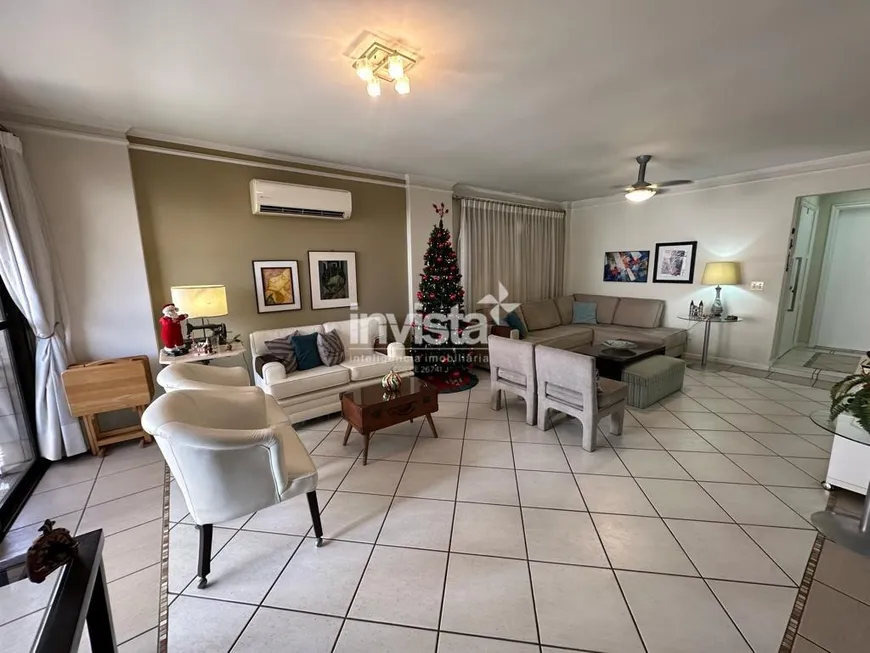 Foto 1 de Apartamento com 4 Quartos à venda, 212m² em Embaré, Santos