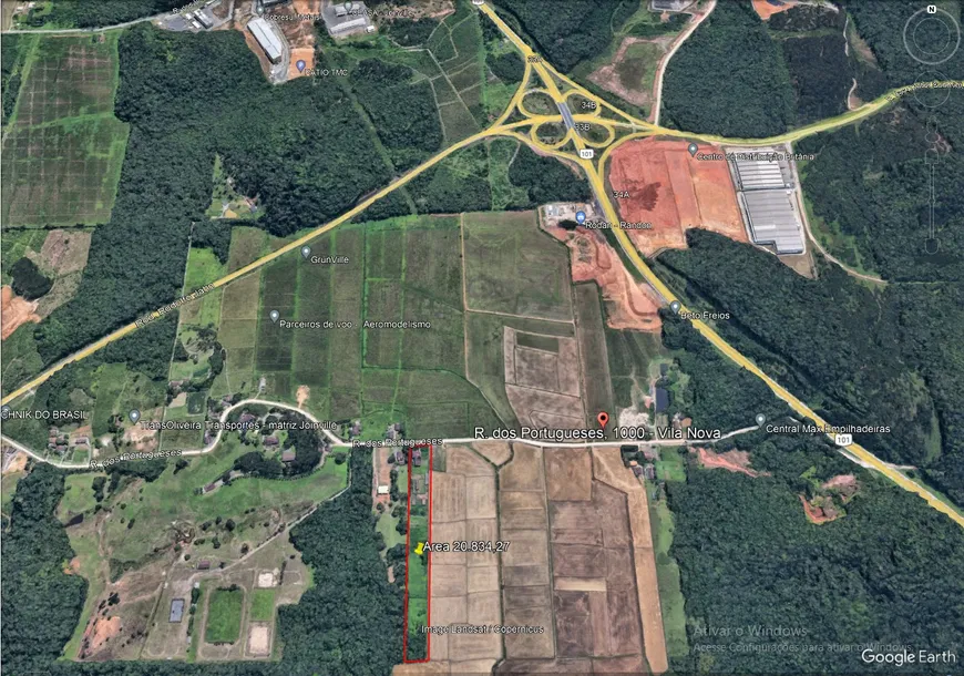 Foto 1 de Lote/Terreno à venda, 20834m² em Vila Nova, Joinville