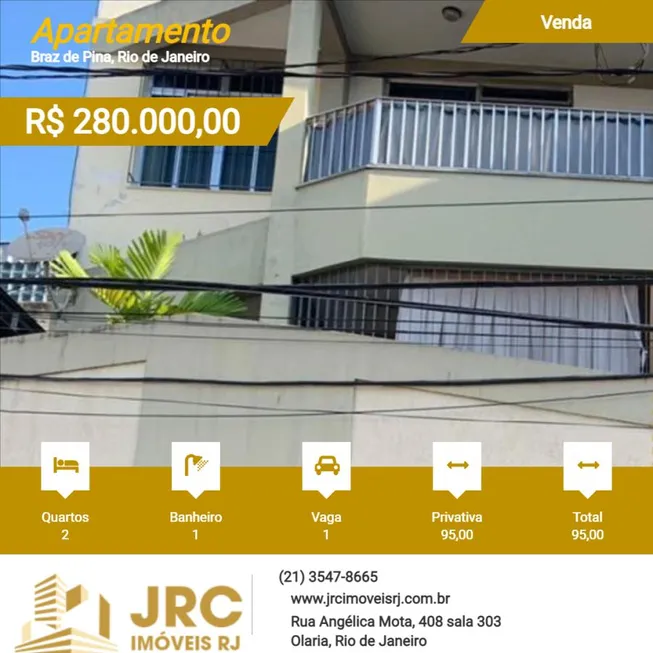 Foto 1 de Apartamento com 2 Quartos à venda, 95m² em Braz de Pina, Rio de Janeiro