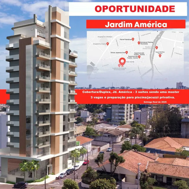 Foto 1 de Cobertura com 3 Quartos à venda, 330m² em Estrela, Ponta Grossa