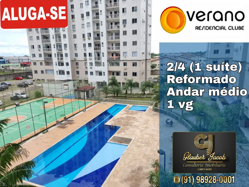 Foto 1 de Apartamento com 2 Quartos para alugar, 53m² em Coqueiro, Belém