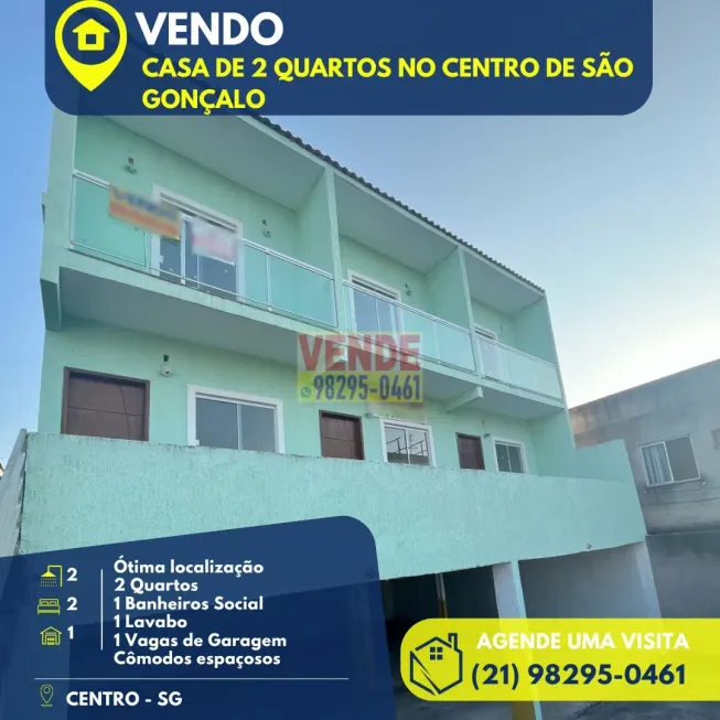 Foto 1 de Casa com 2 Quartos à venda, 65m² em São Miguel, São Gonçalo