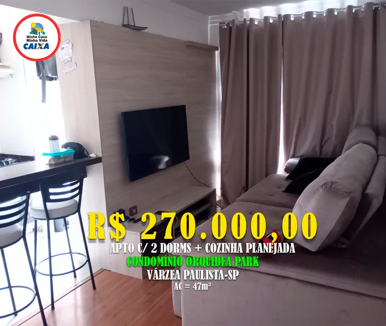 Foto 1 de Apartamento com 2 Quartos à venda, 47m² em Residencial Alexandria, Várzea Paulista