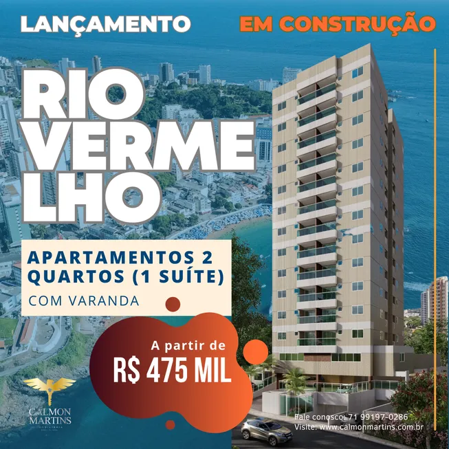 Foto 1 de Apartamento com 2 Quartos à venda, 57m² em Rio Vermelho, Salvador