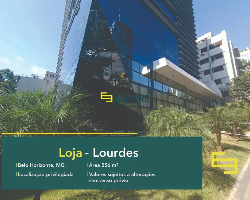 Foto 1 de Ponto Comercial para alugar, 556m² em Lourdes, Belo Horizonte