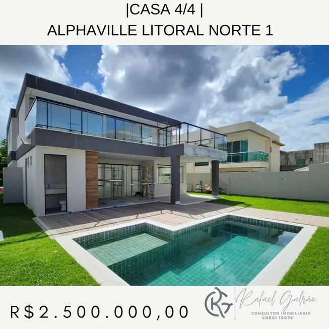 Foto 1 de Casa de Condomínio com 4 Quartos à venda, 320m² em Alphaville Litoral Norte 1, Camaçari