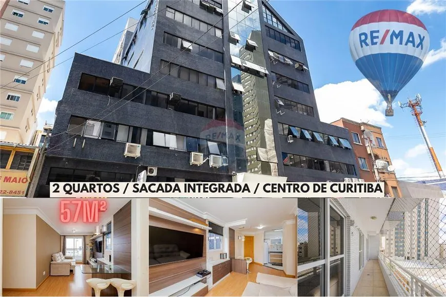 Foto 1 de Apartamento com 2 Quartos à venda, 57m² em Centro, Curitiba